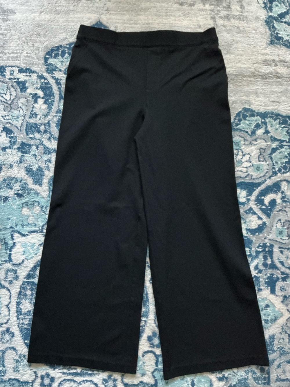SPANXsupersmooth™ PerfectFit Ponte Wide Leg Pant. Black. XL Petite.